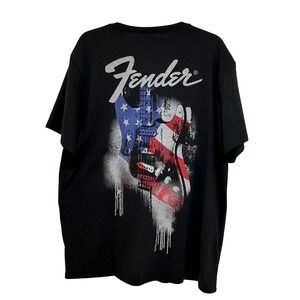 Fender Graphic Tee Mens‎ XL Black New Officially Licensed Logo T-Shirt